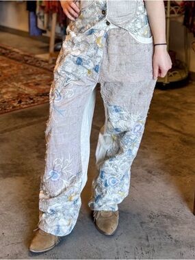 Lavender Floral Patterned Bottoms